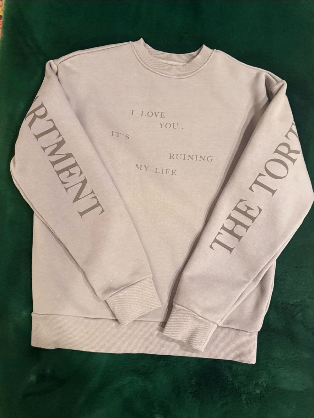NWOT Taylor Swift TTPD I Love You It’s Ruining My Life Crewneck Sweatshirt Small